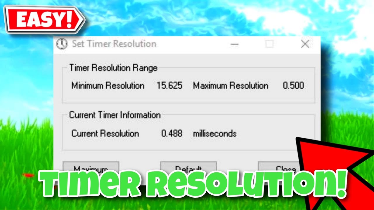 how to use timer resolution