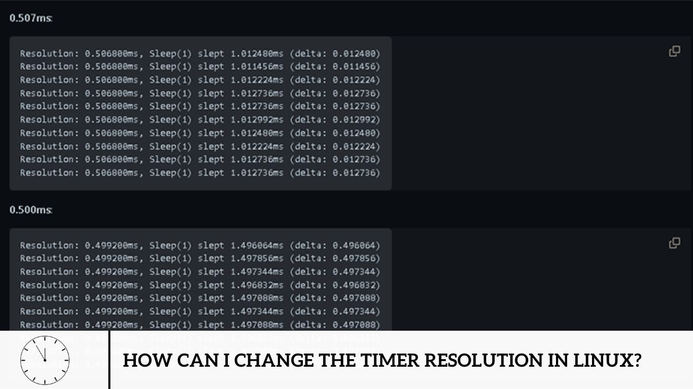 How can I change the timer resolution in Linux